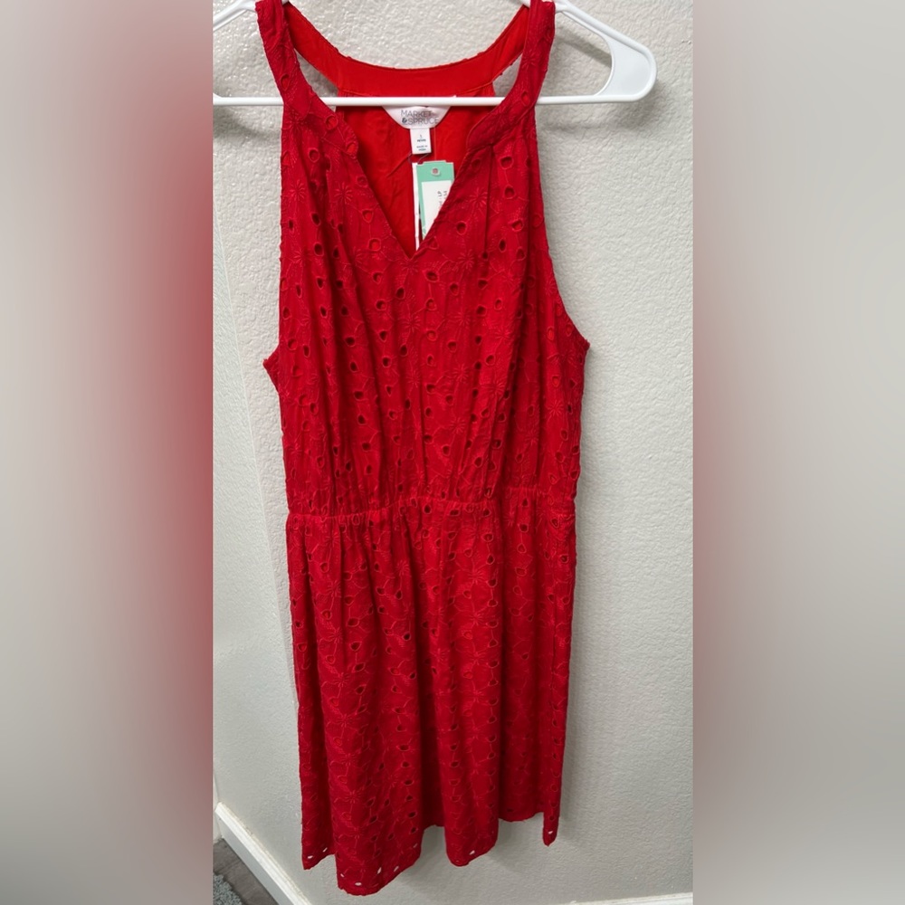 Market & Spruce Brea Eyelet Dress Women’s Size LP *NWT*
